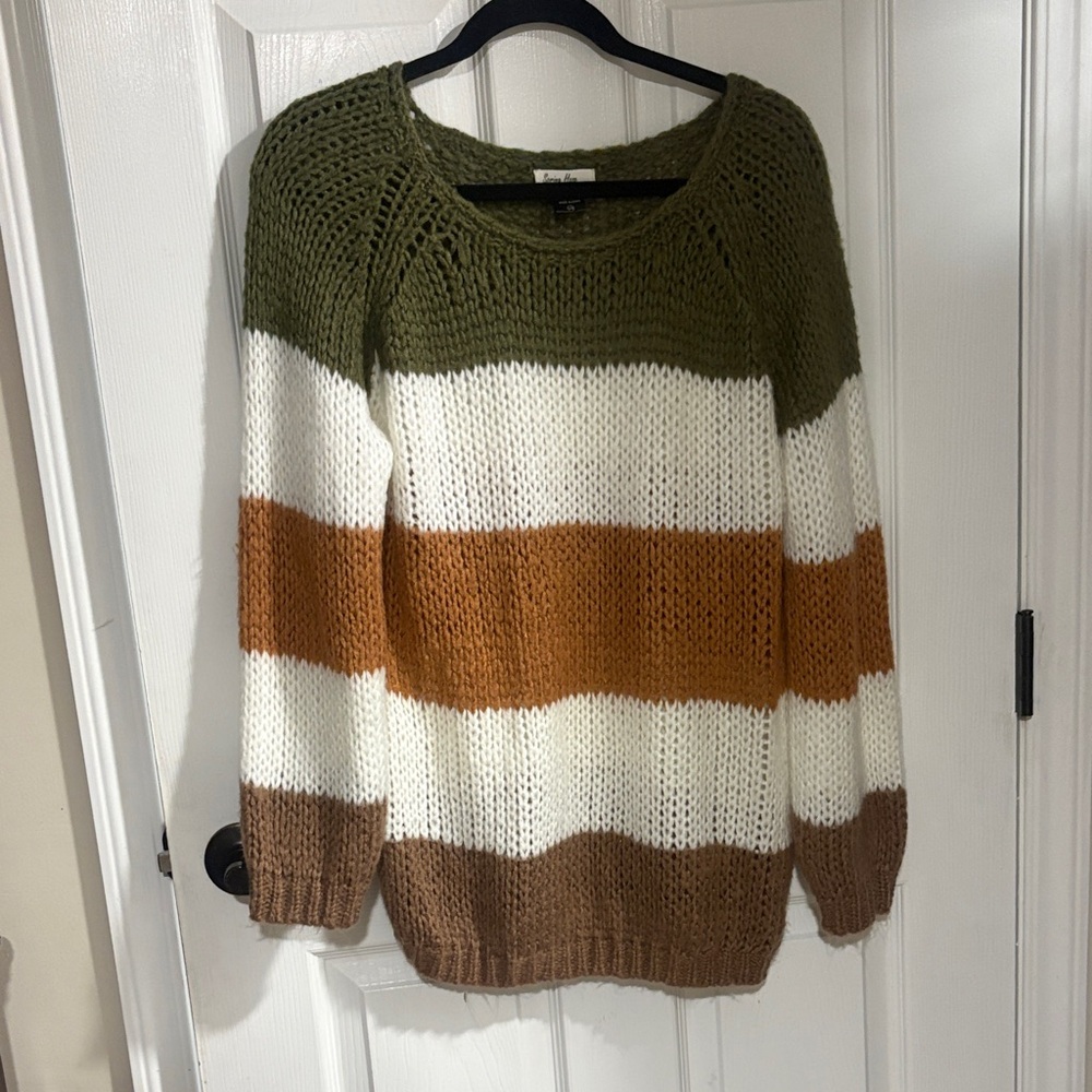 Striped Scoop Neck Sweater
